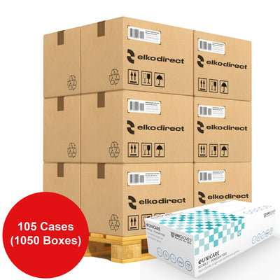 Unigloves Blue Nitrile Disposable Gloves - PALLET DEAL - Work Safety Protective Gear - ELKO Direct